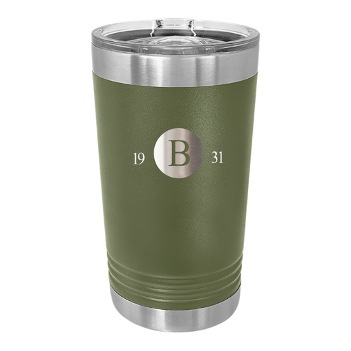 16 OZ. OLIVE GREEN POLAR CAMEL STAINLESS PINT WITH SLIDER LID